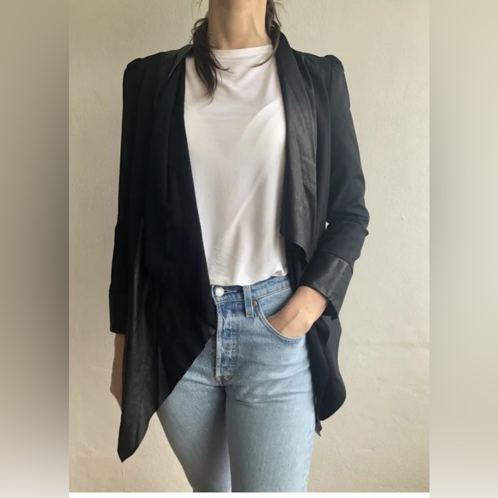 Alice + Olivia Wool and Leather Jacket Size M